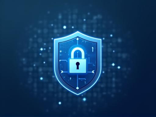 Privacy shield with lock icon