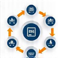 Illustration of financial data syncing between platforms